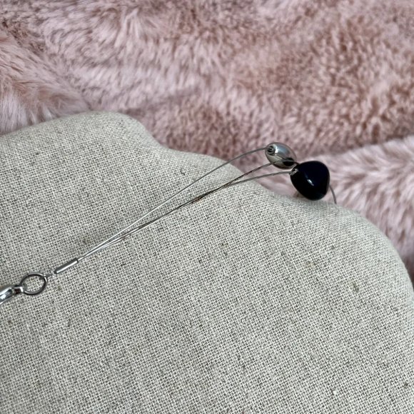 Beautiful Silver and Enamel Block Earring & Necklace Set - Picture 10 of 10